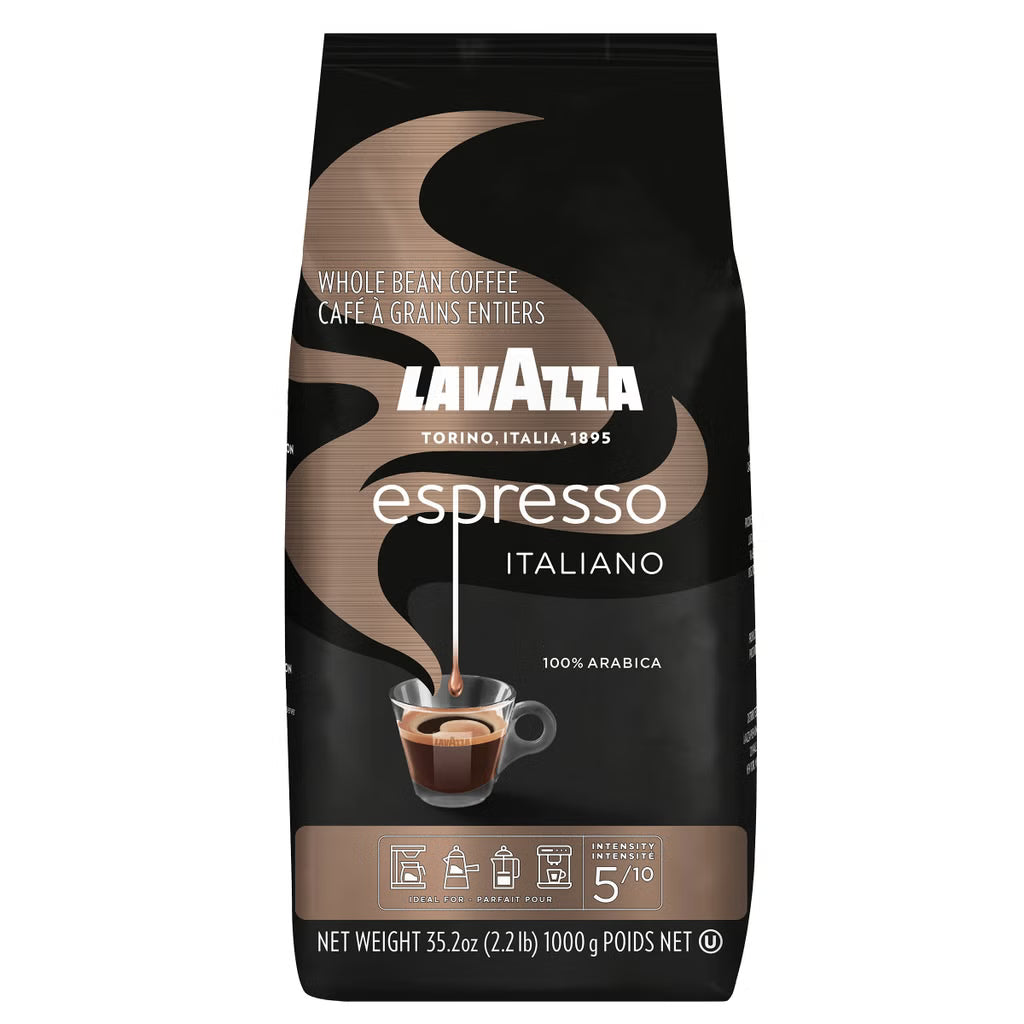 Lavazza Caffé Espresso 100% Premium Arabica Coffee, Whole Bean, 2.2 lbs