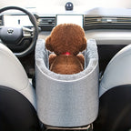 PETFANGFANG Cozy Pet Car Seat - Portable Dog & Cat Travel Bag with Secure Buckle Closure, Polyester Material for Small to Medium Pets