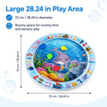 BDTGP Pet Water Play Mat for Cats And Dogs, Inflatable Ocean-Themed Toy with Floating Shapes, Indoor And Shaded Outdoor Activity Mat, Without Battery