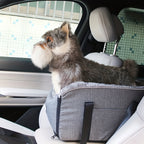 PETFANGFANG Cozy Pet Car Seat - Portable Dog & Cat Travel Bag with Secure Buckle Closure, Polyester Material for Small to Medium Pets