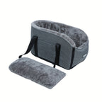 PETFANGFANG Cozy Pet Car Seat - Portable Dog & Cat Travel Bag with Secure Buckle Closure, Polyester Material for Small to Medium Pets