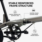 17 lbs Carbon Fiber Folding Bike — Featuring 16-inch wheels, disc brakes, and a Shimano Tiagra drivetrain