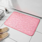 Embossed Microfiber Anti Slip Pebble Bath Mat