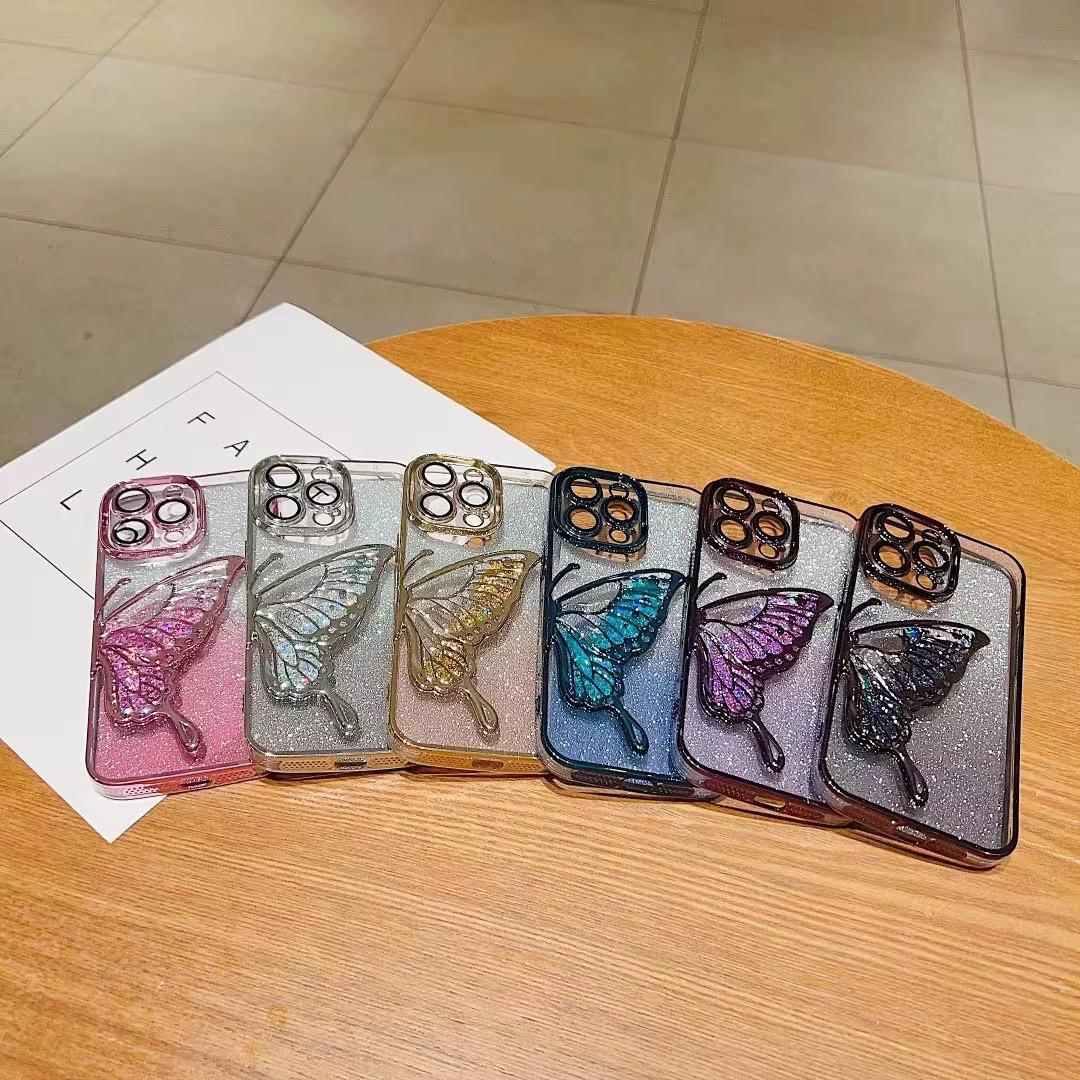 3D Butterfly Glitter Rhinestone Phone Case