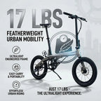 17 lbs Carbon Fiber Folding Bike — Featuring 16-inch wheels, disc brakes, and a Shimano Tiagra drivetrain