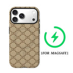 GG Monogram For Magnetic Phone Case for IPhone 17 16 15 14 13 Pro Max Plus Single Double-layer tough Case