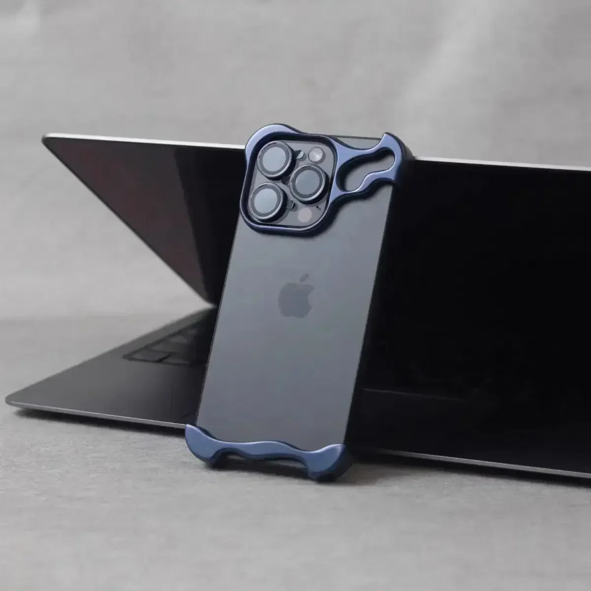 Irregular Metal Bumper Phone Case For IPhone 18 17 16 15 14 13 12 Pro Max Plus Lens Film Protect Bare Aluminum Shockproof Cover