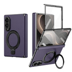 Case for Samsung Galaxy Z Fold 8 Ultra Fold 8 7 6 5 4 Magnetic Hinge Protection with Screen Protector Rotate Ring Holder Cover