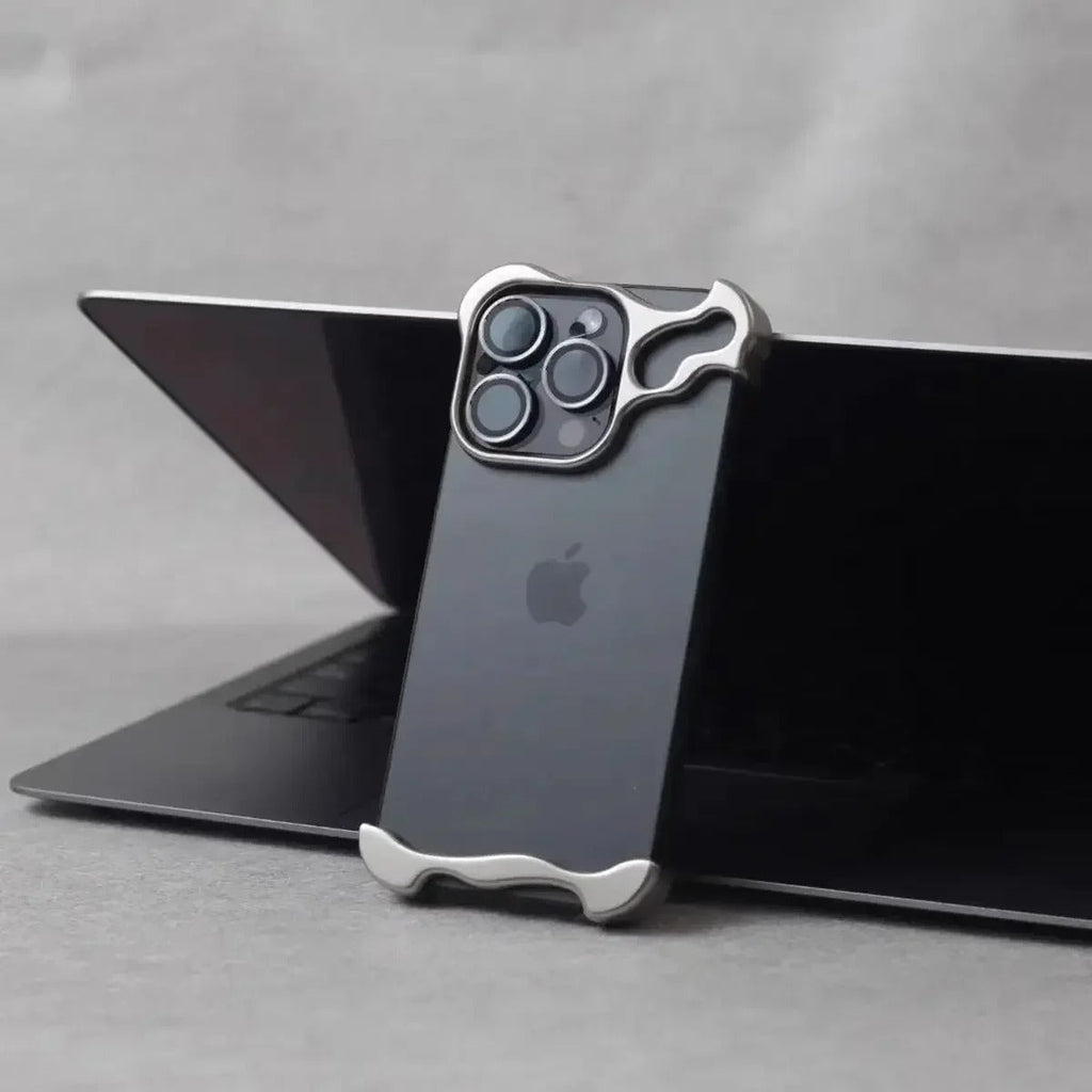 Irregular Metal Bumper Phone Case For IPhone 18 17 16 15 14 13 12 Pro Max Plus Lens Film Protect Bare Aluminum Shockproof Cover