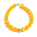 Yhpup Hot Style Handmade Jewelry Acrylic Resin Beads Chain Necklace Bracelet Stainless Steel Spring Summer Statement Accessories
