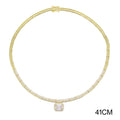 High Quality Geometric 5A CZ Tennis Chain Luxury Long Y Lariat Necklace For Women Fashion Rectangle Charm Choker Jewelry 2026