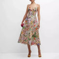 Australia Z Brand 2026 New Sexy Suspender Colorful Embroidered Lace Long Skirt Dress