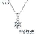OIYIY 1-3ct Moissanite Necklace 925 Sterling Silver VVS1 GRA Certified Lab Grown Diamond Pendant Luxury Fine Jewelry Gift