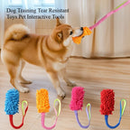 Dog Training Anti-tear Pulling Rope Toy Pet Plush Grinding Teeth Bite-resistant Toy Colorful Rope Ball Dog Interactive PuzzleToy