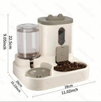 2 In 1 Automatic Cat Feeder Water Dispenser Dual Purpose Auto Portion Control Pet Food Water Bowl for Small Dogs Kittens