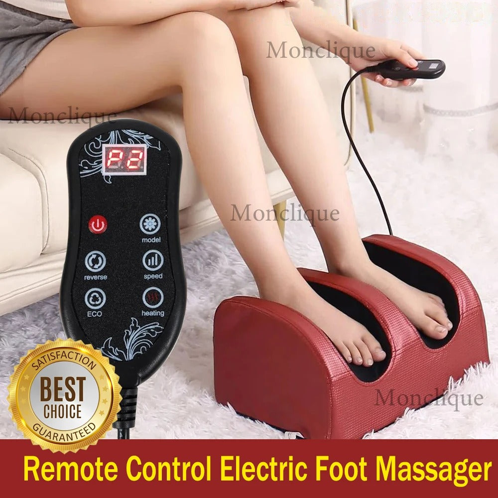 Super Big Electric Foot Leg Massager Deep Tissue Shiatsu Kneading Relax Heated Roller Calf Relieve Stress Care Foot Machine Tool