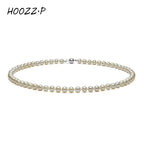 HOOZZ.P Natural Freshwater Pearl Necklace Fine Jewelry For Women Silver 925 Jewelry 2022 Elegant Gift White 6-7mm AA Quality