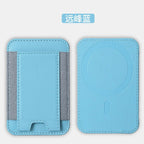 For Magsafe Card Holder Wallet Elastic Leather Pattern Case For iPhone 16 15 12 13 14 17Pro Max S25 Ultra Magnet Phone Bag Cover