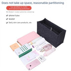 Felt Purse Organizer Insert Fits Book Tote Bag Large Medium Handbag Shaper Liner Multi Pockets Zipper Storage Makeup Accessories