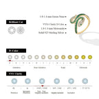 CHARMING Original Snake Moissanite Rings Handmade Lab Diamond Open Ring S925 Silver Men Woman Party Fine Jewelry Gifts Wholesale