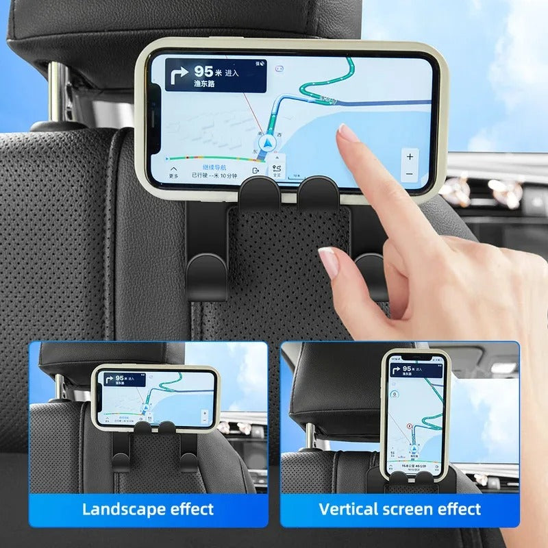 1/2/4pcs Car Seat Headrest Hook 4 Pack Hanger Storage Organizer Universal for Handbag Purse Coat Fit Universal Vehicle