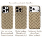 GG Monogram For Magnetic Phone Case for IPhone 17 16 15 14 13 Pro Max Plus Single Double-layer tough Case