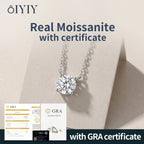 OIYIY 1-3ct Moissanite Necklace 925 Sterling Silver D VVS1 GRA Certified Lab Grown Diamond Luxury Fine Jewelry Wedding Gift