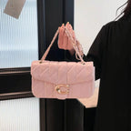 2025Small Fragrant Wind Bag Handbag Rhombic Chain Bag 2026 New One-shoulder Messenger Bag Joker High Sense Small Square Bag Tide