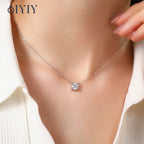 OIYIY 1-3ct Moissanite Necklace 925 Sterling Silver D VVS1 GRA Certified Lab Grown Diamond Luxury Fine Jewelry Wedding Gift