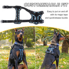 Oxford Working Dog Harness Reflective Medium Large Dog Vest Harness with 5 PCS Patches WD Harness Pet Dog Accessories