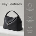 Luxury Soft Business Shoulder Bag, Featuring Adjustable Shoulder Strap, Detachable Waist Belt and Cotton Lining - Available in Dark Color Options