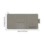 Car Glasses Storage PU Leather Multi-Function Sun Visor Point Organizer Storage Pocket Auto Sunglasses Holder Cards Organizer