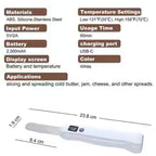 Heated Butter Table-knife Wireless Heated Electric Spreader For Cold Butter & Cheese Effortlessly Soften & Apply With Dual Heat