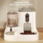 2 In 1 Automatic Cat Feeder Water Dispenser Dual Purpose Auto Portion Control Pet Food Water Bowl for Small Dogs Kittens