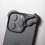 Irregular Metal Bumper Phone Case For IPhone 18 17 16 15 14 13 12 Pro Max Plus Lens Film Protect Bare Aluminum Shockproof Cover