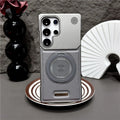 360 Rotating Bracket Hard PC Phone Case For Magsafe Samsung S26 S25 S24 S23 S22 Ultra Plus Magnetic Stand Holder Frameless Cover