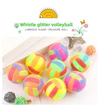 Glowing Ball Dog Toy Led Puppy Bouncy Chew Dog Ball Molar Toy Pet Color Light Ball Interactive Toys for Cats Small Dogs
