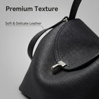 Luxury Soft Business Shoulder Bag, Featuring Adjustable Shoulder Strap, Detachable Waist Belt and Cotton Lining - Available in Dark Color Options