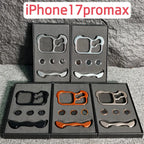 Irregular Metal Bumper Phone Case For IPhone 18 17 16 15 14 13 12 Pro Max Plus Lens Film Protect Bare Aluminum Shockproof Cover
