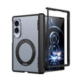 For Samsung Galaxy Z Fold 7 zFold 8 Wide 8Ultra Slim Skin Feel Magnetic Foldable Phone Case 360° Rotating Ring Stand Hinge Cover
