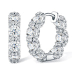 Real 925 Silver Moisanite Earrings D Color 4mm Moissanite Diamond Hoops Earrings for Women Sparking Wedding Fine Jewelry