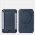For Magsafe Card Holder Wallet Elastic Leather Pattern Case For iPhone 16 15 12 13 14 17Pro Max S25 Ultra Magnet Phone Bag Cover