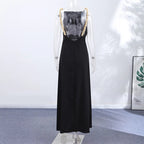 Sexy Bead Strap Maxi Dresses Women's Slim Sleeveless Backless Waist-cinching Hip-wrap Dress 2026 New Ladies Summer Evening Grown