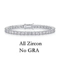 Junsun 3mm to 6.5mm D Color VVS1 Moissanite Tennis Bracelet for Women Men S925 Sterling Silver Fine Jewelry for Wife Husband
