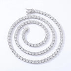 New D VVS1 925 Sterling Silver Moissanite Tennis Necklace Original with GRA Bracelets for Women Man Sparkling Party Jewelry
