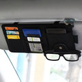 Car Glasses Storage PU Leather Multi-Function Sun Visor Point Organizer Storage Pocket Auto Sunglasses Holder Cards Organizer